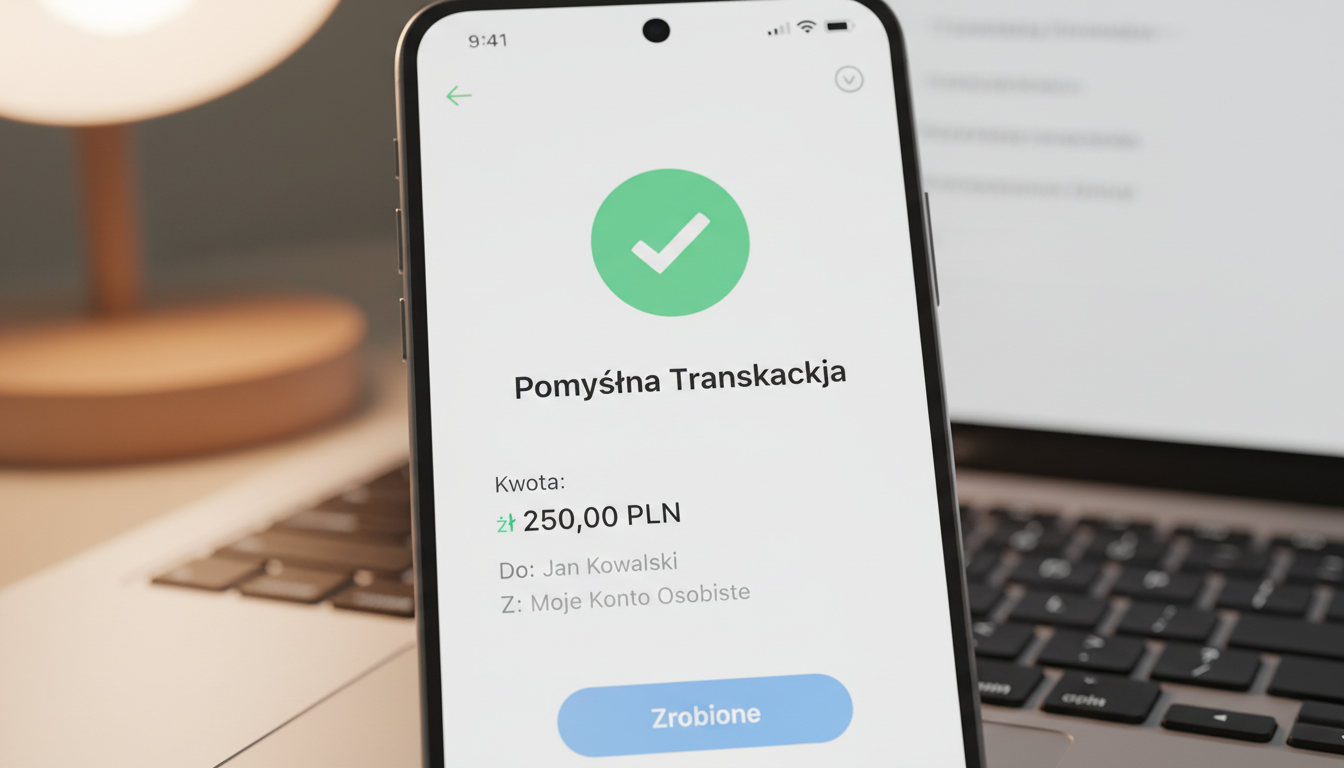 Smartphone displaying a digital payment confirmation with a checkmark