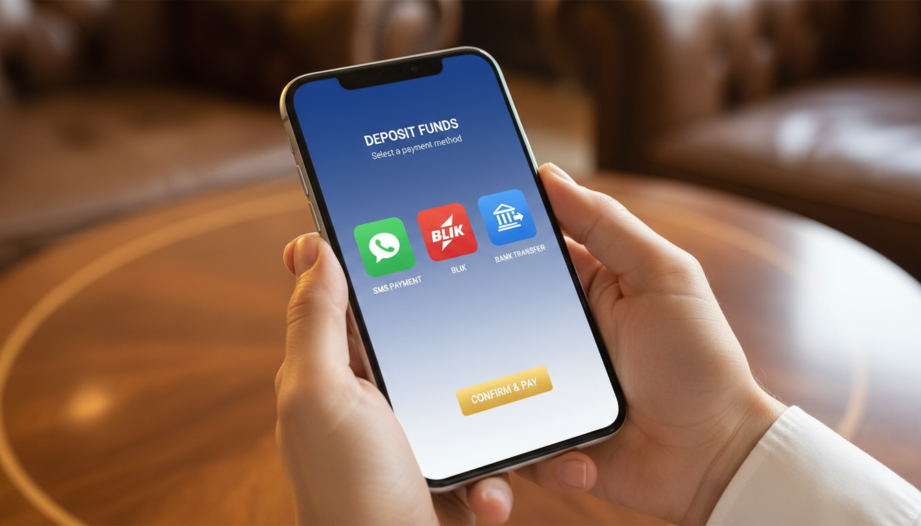 Interfejs płatności mobilnych w kasynie online